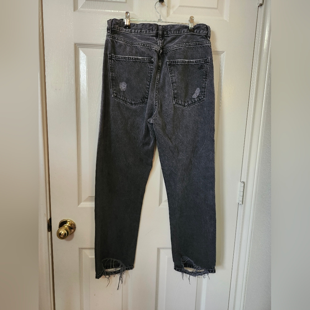 DL1969 Vintage Black Straight Leg Distressed Jeans 27